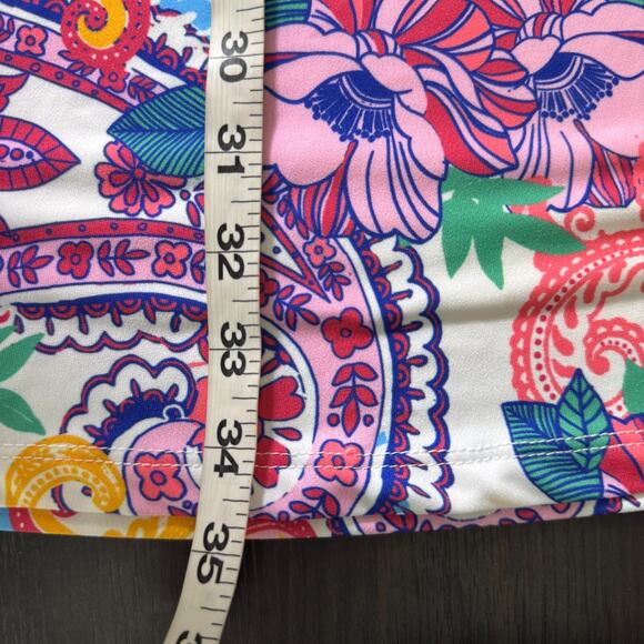 Boston Proper Dress Womens Medium Sedona Swirl Floral Paisley Cruise Flowy Cover - Picture 9 of 10